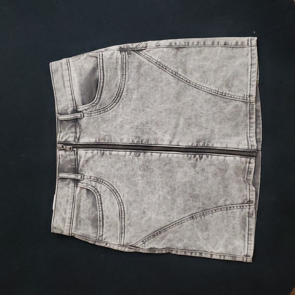 high waist jean skirt